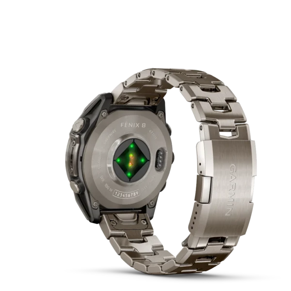 Garmin Fenix 8 - 47mm Amoled Sapphire - Grå DLC-titan med svart silikonarmband