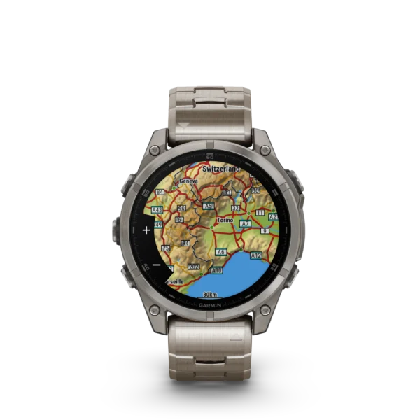 Garmin Fenix 8 - 47mm Amoled Sapphire - Grå DLC-titan med svart silikonarmband