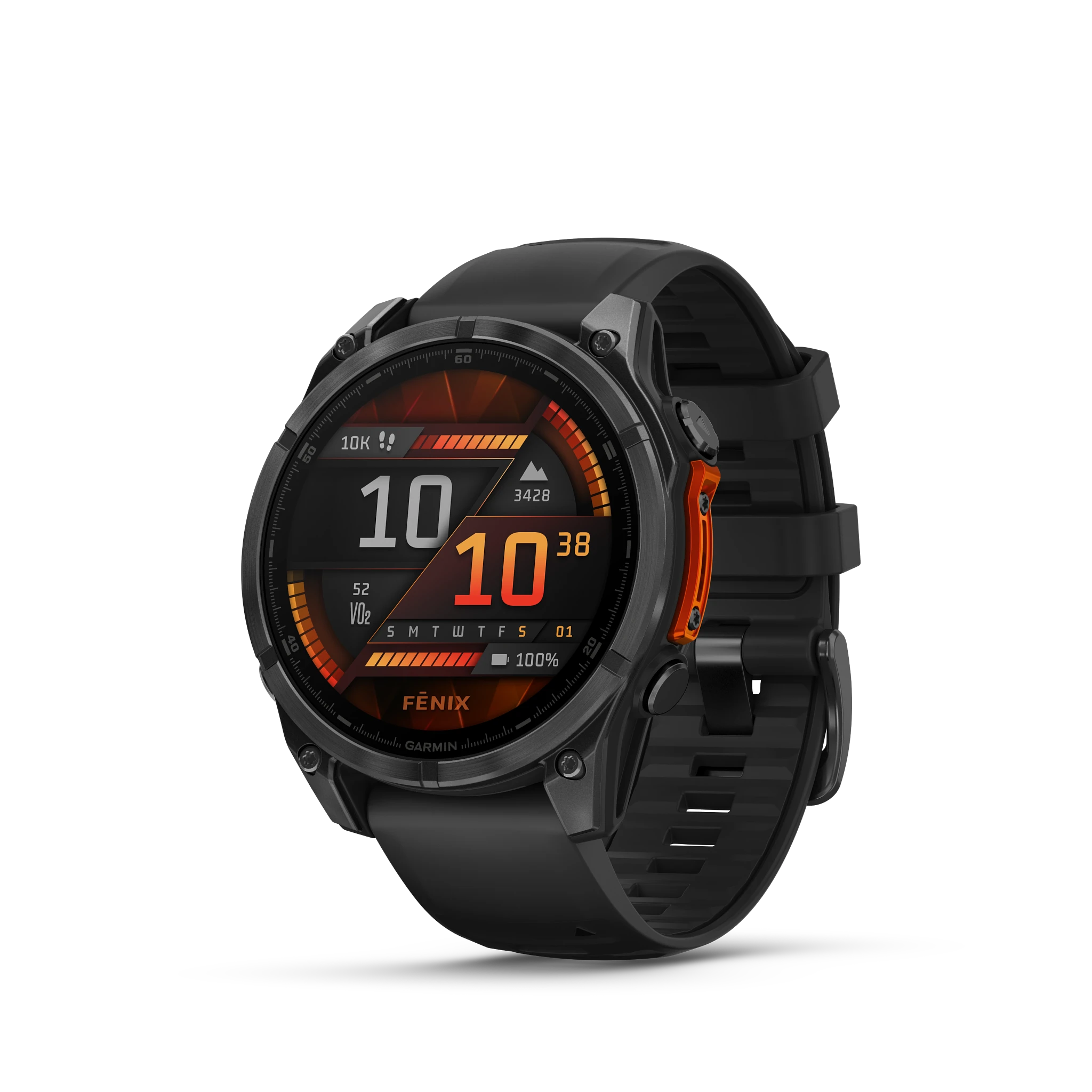 Garmin Fenix 8 - 47mm Amoled Sapphire - Grå DLC-titan med svart silikonarmband - Bild 7