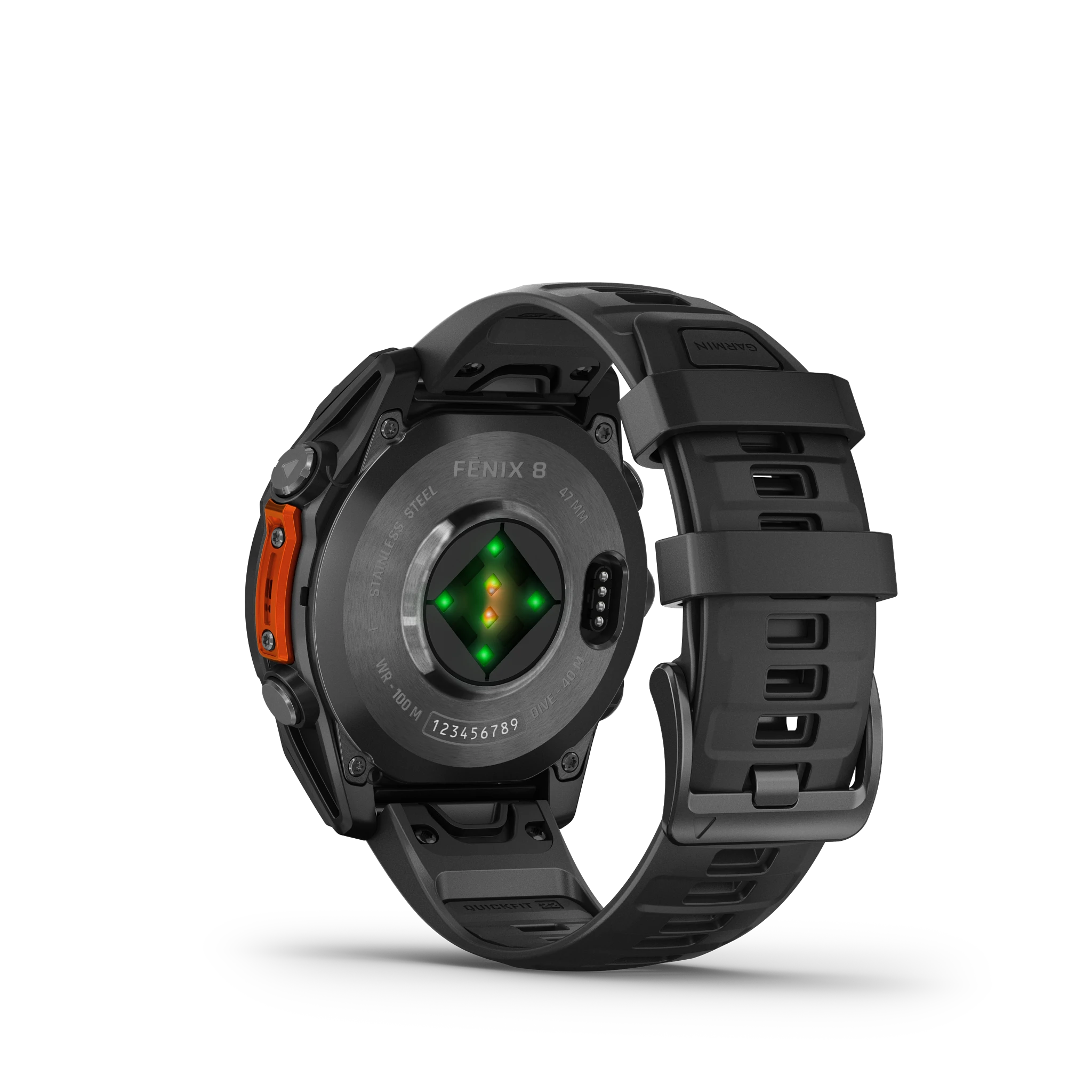 Garmin Fenix 8 - 47mm Amoled Sapphire - Grå DLC-titan med svart silikonarmband - Bild 6