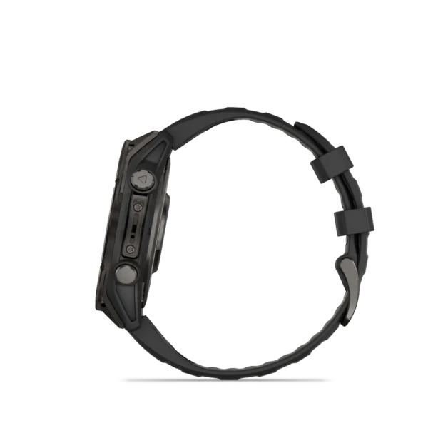 Garmin Fenix 8 - 47mm Amoled Sapphire - Grå DLC-titan med svart silikonarmband