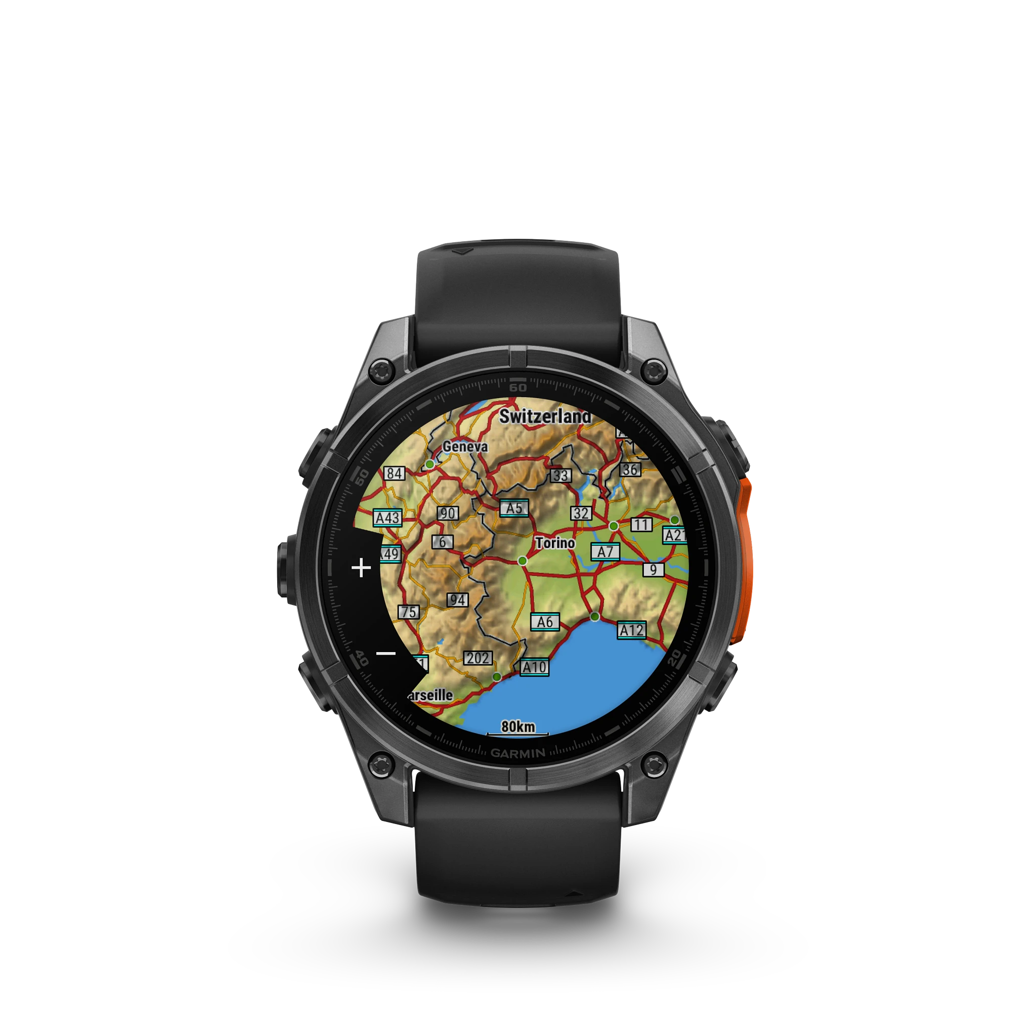Garmin Fenix 8 - 47mm Amoled Sapphire - Grå DLC-titan med svart silikonarmband - Bild 3