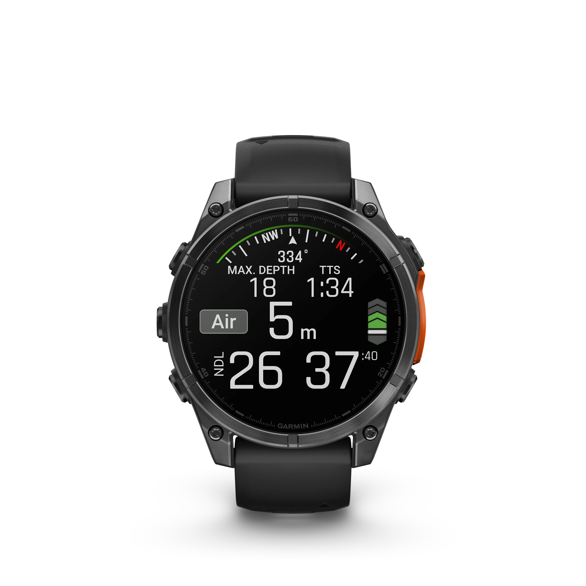 Garmin Fenix 8 - 47mm Amoled Sapphire - Grå DLC-titan med svart silikonarmband - Bild 2
