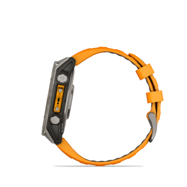 Garmin Fenix 8 - 47mm Amoled Sapphire - Grå DLC-titan med svart silikonarmband