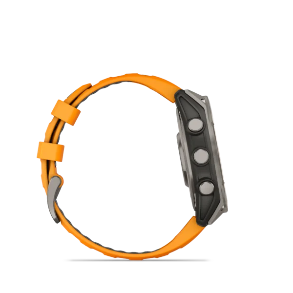 Garmin Fenix 8 - 47mm Amoled Sapphire - Grå DLC-titan med svart silikonarmband