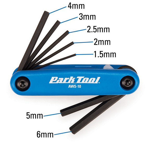 ParkTool Insexverktyg AWS-10 fällbart 1,5/2/2,5/3/4/5/6mm