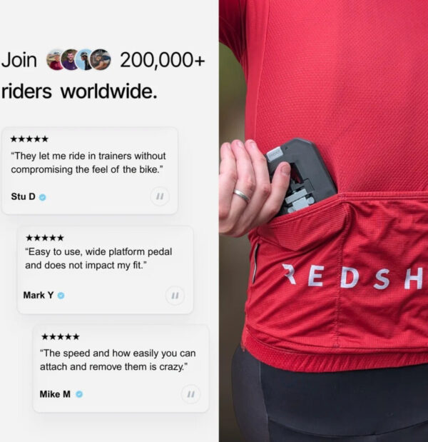 Redshift Mousetrap pedaladaptrar – svart/grå