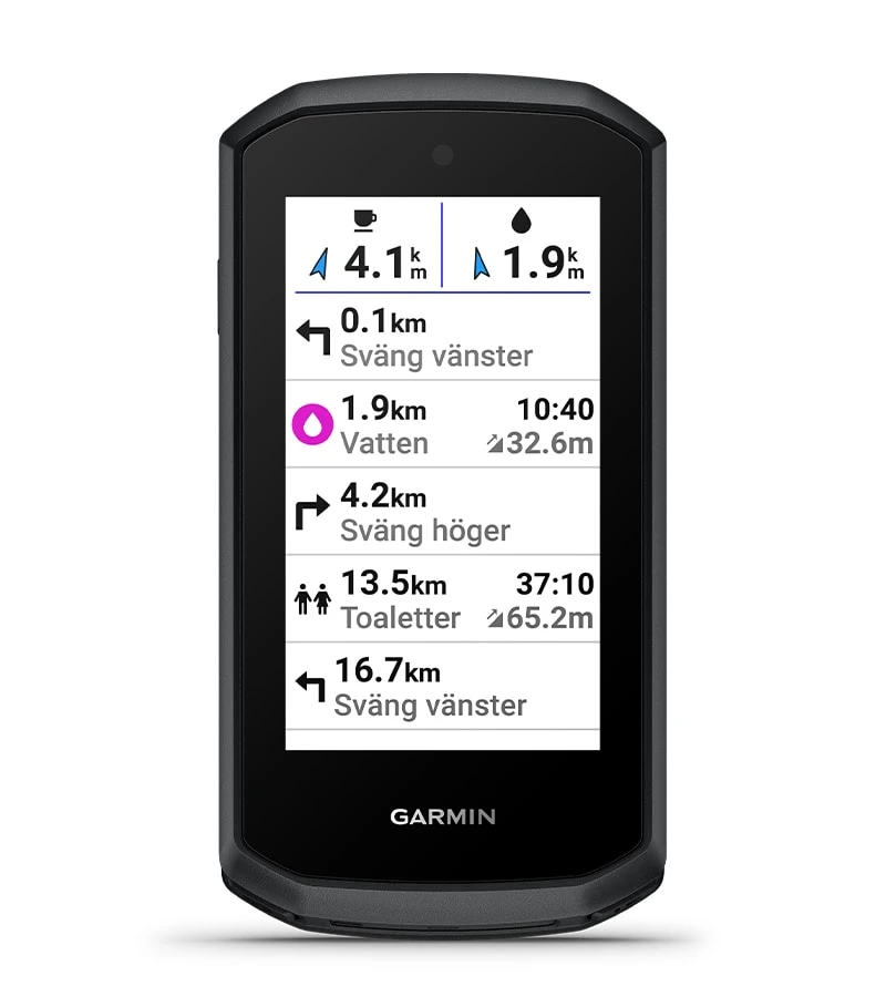 Garmin Edge Explore 3 – Up Ahead med platser längs rutten