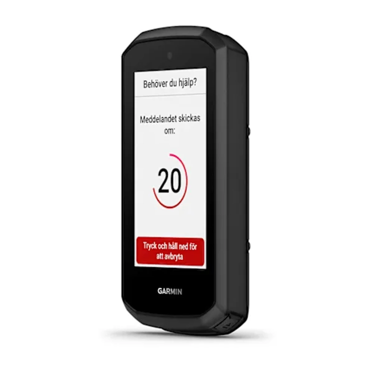 Garmin Edge Explore 3 Plus – varning på skärmen