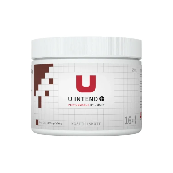Umara U Intend – pre-workout pulver, 250 g - Sour Cola, 250 g – produktförpackning