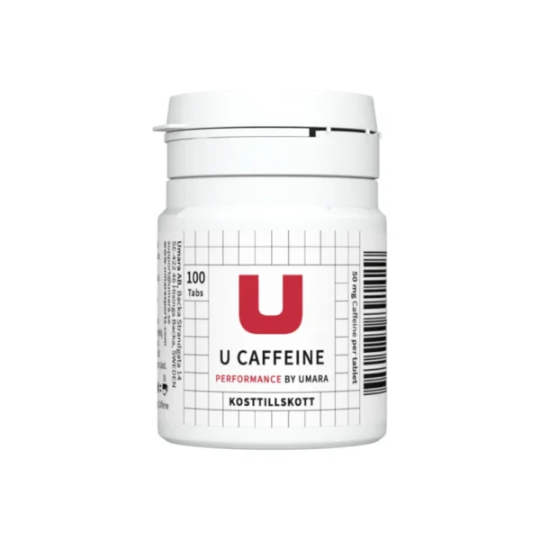 Umara U Caffeine – koffeintabletter, 50 mg – produktförpackning