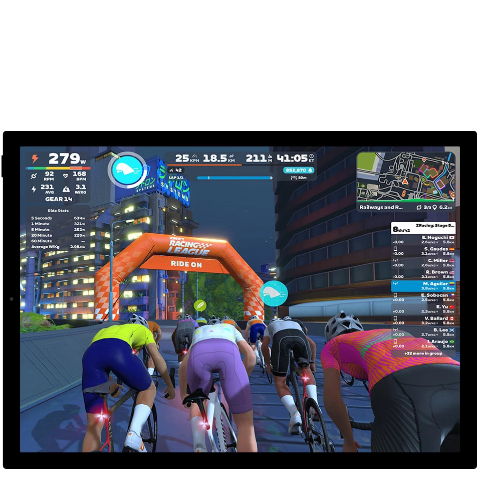 Tacx Nēra – Wi-Fi och tävlingsläge